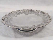 Appraisal: A pierced footed silver tazza hallmarked Sheffield maker's mark WLd