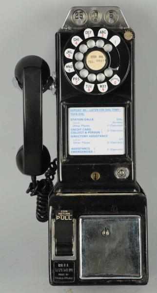 Appraisal: Bell System G -Slot Pay Telephone Circa black with chrome