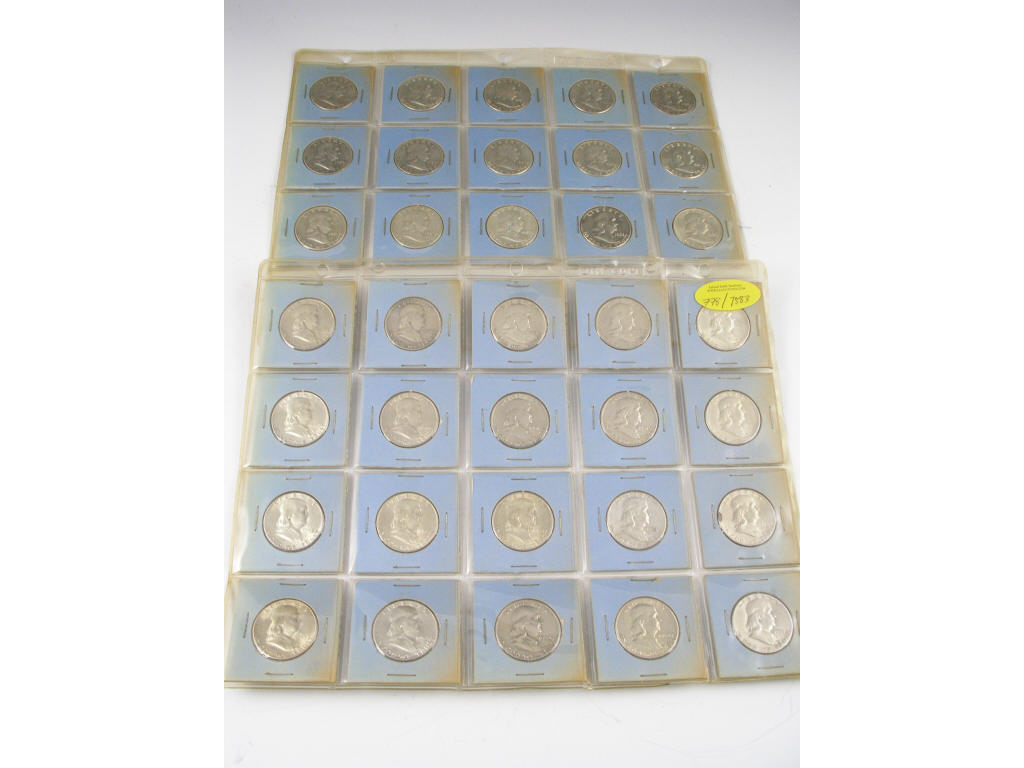 Appraisal: Complete Franklin Half Set - many BU none grade less