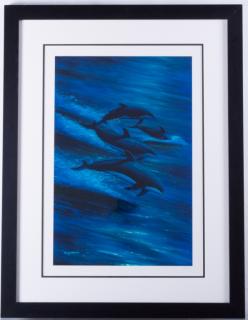 Appraisal: Wyland Bottlenose Dolphins Lithograph Robert Wyland American B framed lithograph