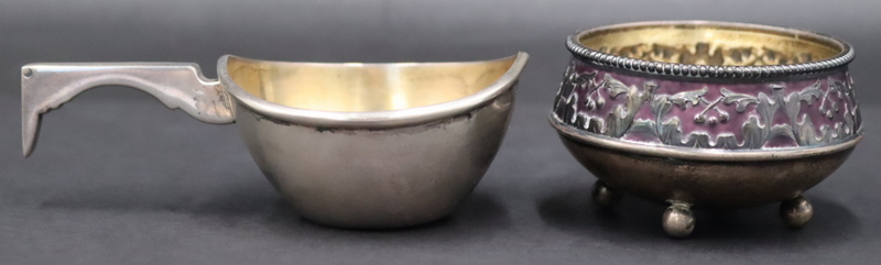 Appraisal: SILVER Russian Silver Objets d'Art Includes an early th century