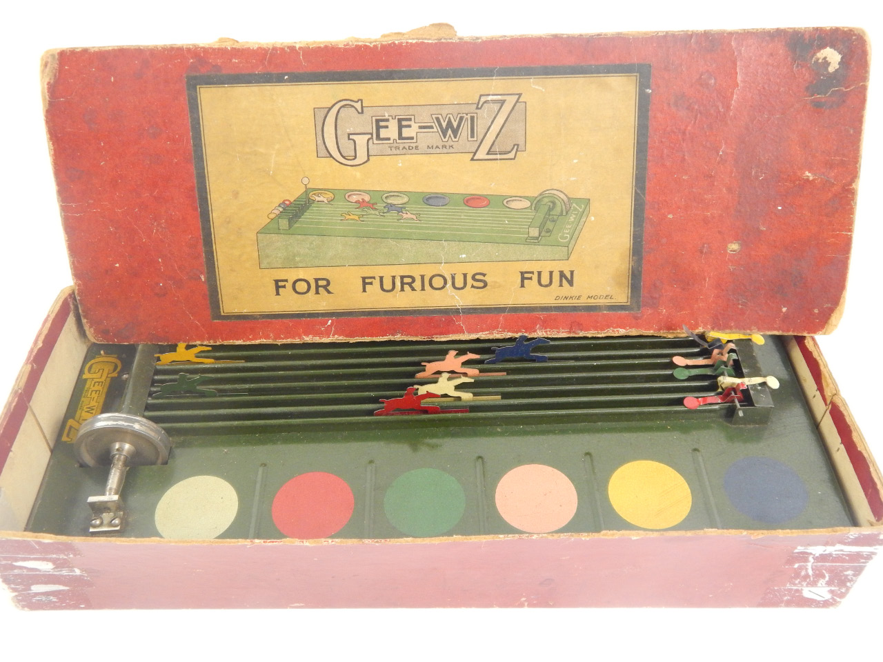 Appraisal: A Gee-Wiz tin plate horse racing game in original box