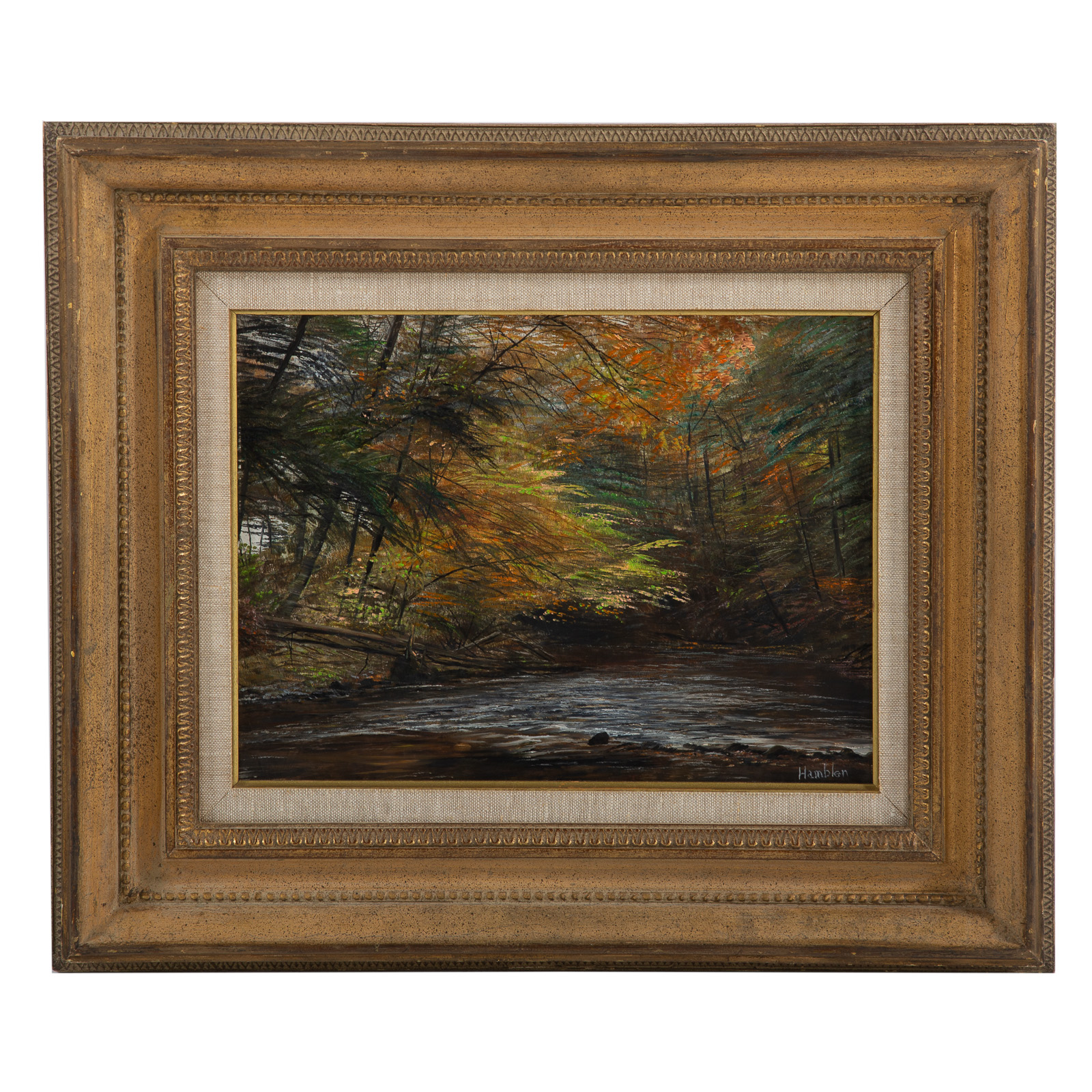 Appraisal: ROBERT HAMBLEN MYSTIC RIVER OIL American b Oil on board