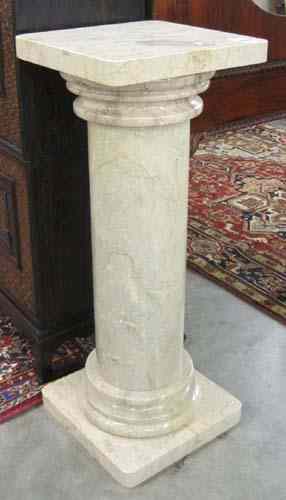 Appraisal: BOTTICINO CLASSICO MARBLE PEDESTAL Italian th century with matching square