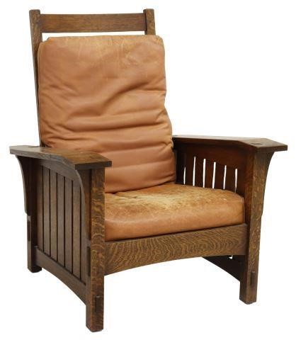 Appraisal: American Arts and Crafts style Morris chair Warren Hile b