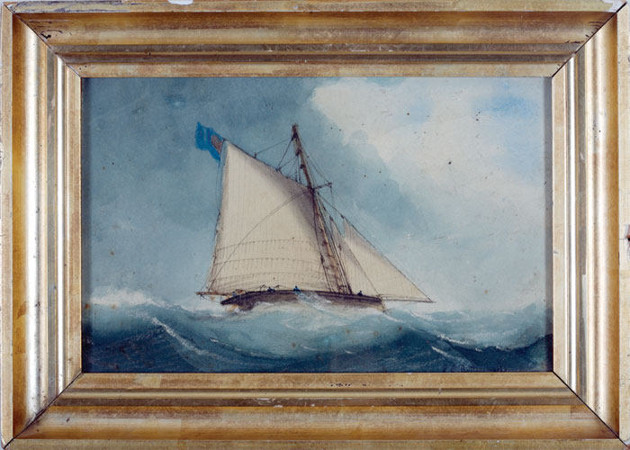 Appraisal: JAMES E BUTTERSWORTH AMERICAN - YACHT RACING THROUGH SWELLS Watercolor