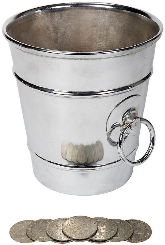 Appraisal: Bertram-Style Coin Pail Bertram-Style Coin Pail Toronto Morrissey Magic ca