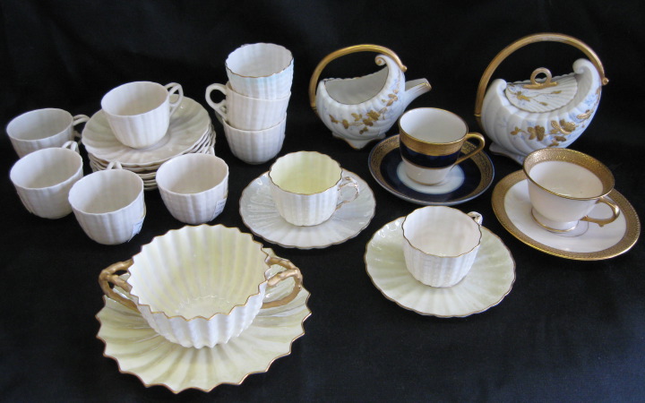 Appraisal: Twenty-Four-Piece Collection of American Belleek Porcelain consisting of a set