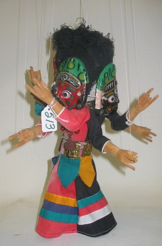 Appraisal: A SINO TIBETAN -FACE DANCING PUPPET handmade with each a