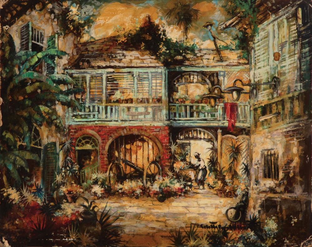 Appraisal: Colette Pope Heldner American Louisiana - Patio - Antoine's Famous