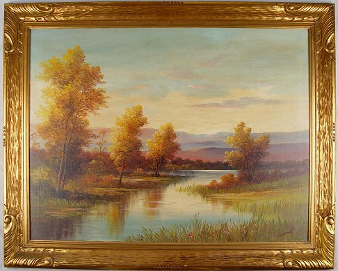 Appraisal: ENGELHARDT W J American th C Autumn Pastoral Stream Oil