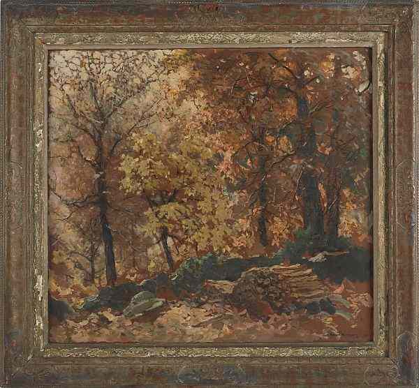 Appraisal: Hobart Nichols Jr American - oil on masonite titled Autumn