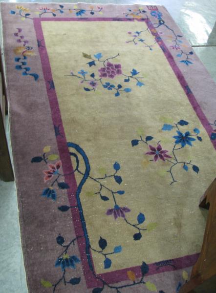 Appraisal: Nichols Chinese Area Rug ''x '' eggplant and beige background