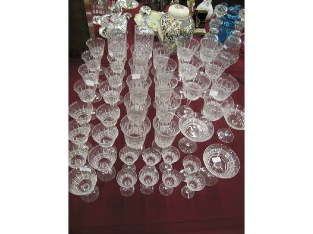 Appraisal: Pcs Set of Cut Crystal Stemware sizes