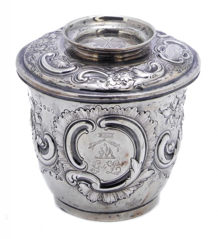 Appraisal: A GEORGE III SUGAR BOWL AND A COVER the flared