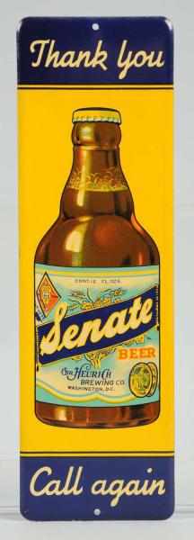 Appraisal: Senate Beer Tin Door Push Chr Heurich Brewing Company Nice