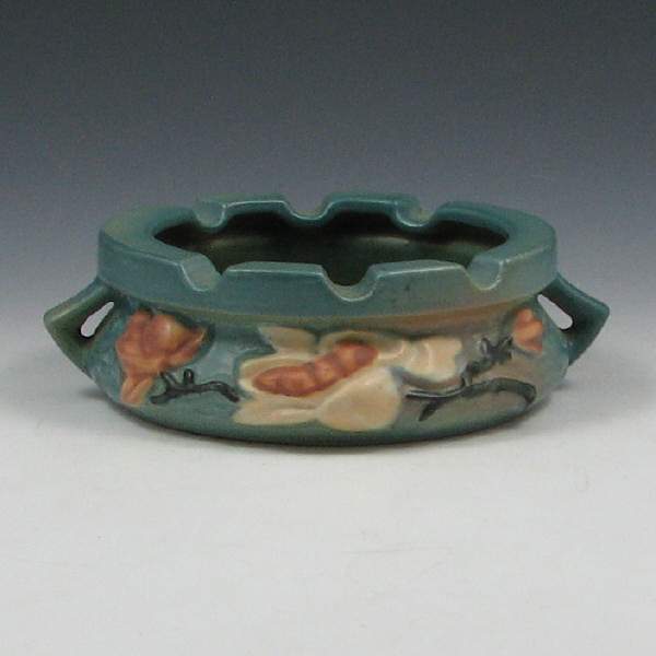 Appraisal: Roseville Magnolia Ashtray - Mint Roseville Magnolia ashtray in blue