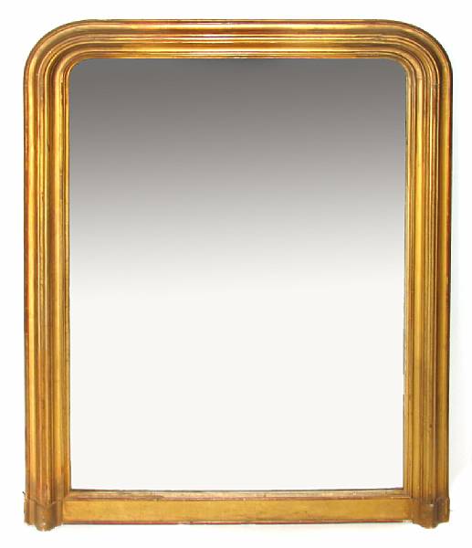 Appraisal: A Napoleon III giltwood mirror height ft in width in