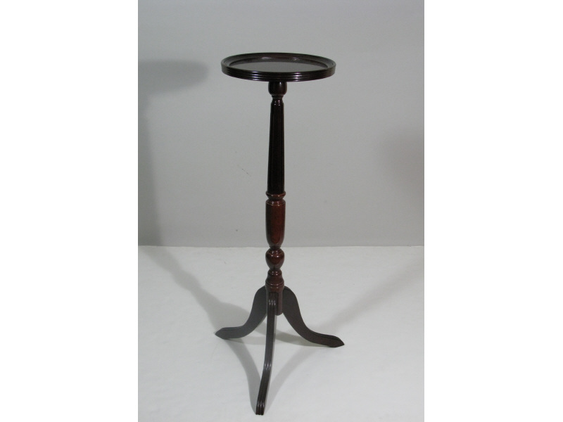 Appraisal: Dish-Top Plant Stand reproduction mahogany turned standard on tripod legs