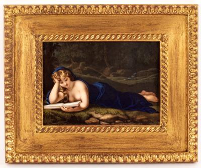 Appraisal: W Corden after Corregio 'A Magdalene' porcelain plaque cm x