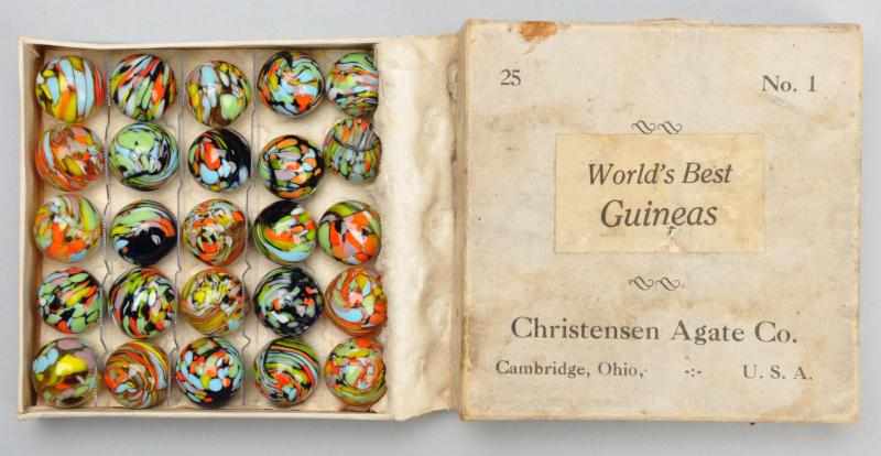 Appraisal: Christensen Set of World's Best Guinea Marbles Description Very rare