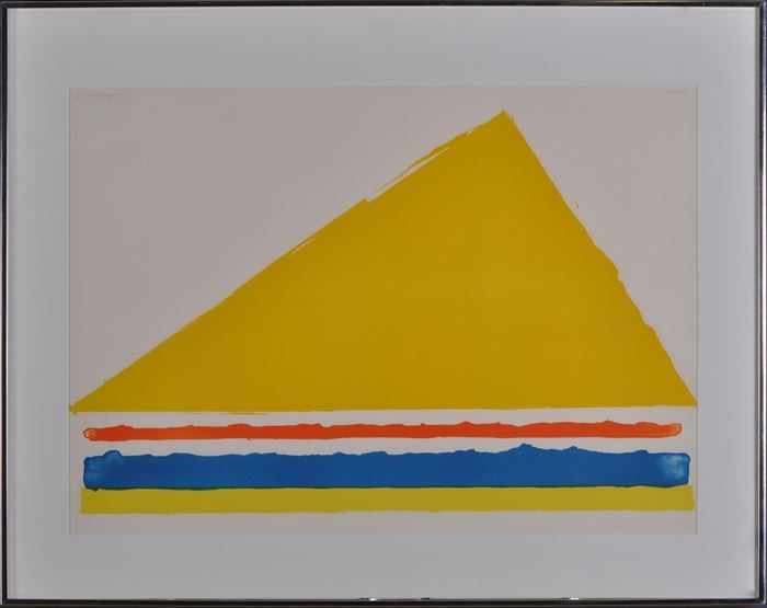 Appraisal: ALEXANDER LIBERMAN - UNTITLED YELLOW TRIANGLE Lithograph in colors x