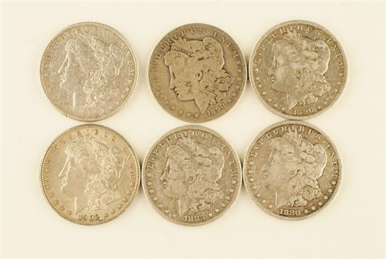 Appraisal: Morgan Silver Dollars Circulated Dates -O -O -O -O