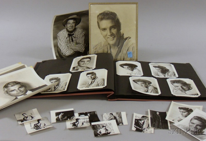 Appraisal: Mid- th Century Elvis Presley and Movie Star Photograph Album