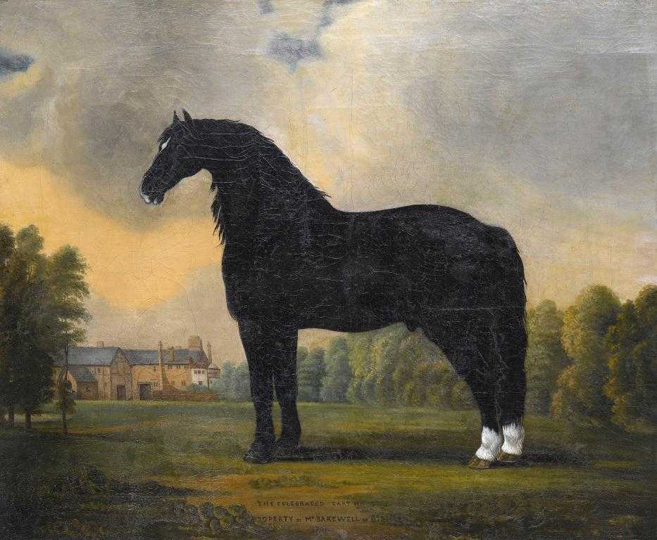 Appraisal: ATTRIBUTED TO JOHN BOULTBEE - ROBERT BAKEWELL'S BLACK CART-HORSE STALLION