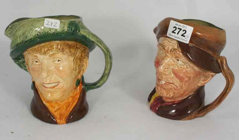 Appraisal: Royal Doulton Large Character Jugs Arry D and Arriett D