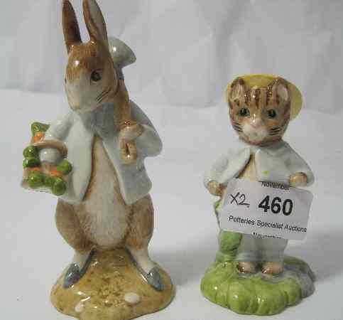 Appraisal: Beswick Beatrix Potter figures Peter Rabbit Gardening and Tom Kitten