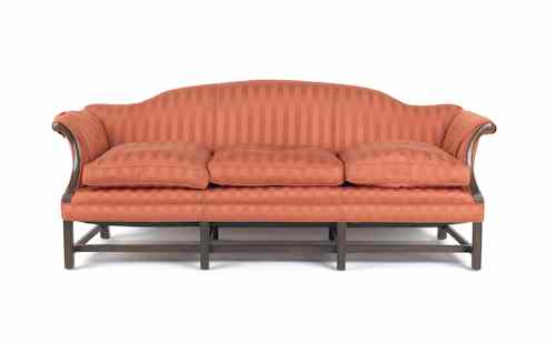 Appraisal: George III style mahogany sofa h w Provenance The Estate