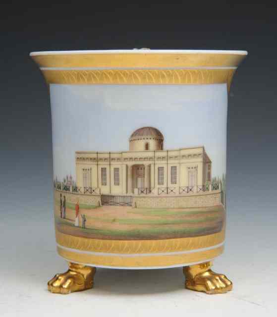 Appraisal: A TH CENTURY BERLIN PORCELAIN CYLINDRICAL COFFEE CUP with flaring