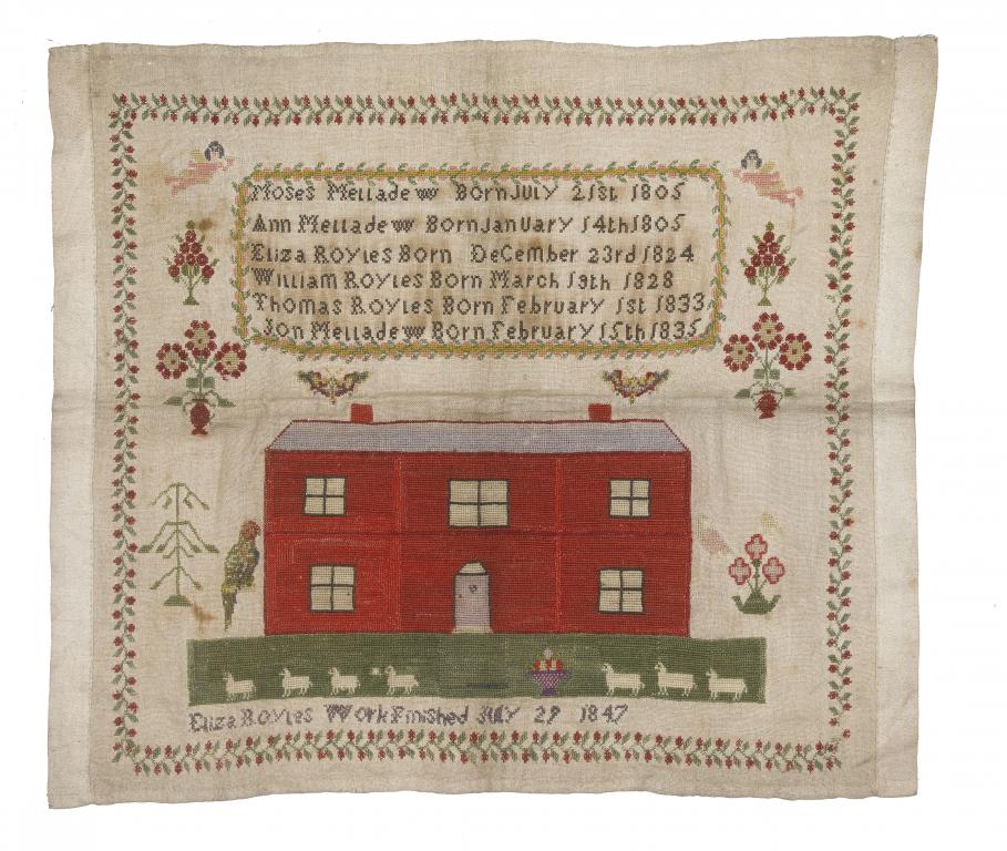 Appraisal: A VICTORIAN LINEN SAMPLER inscribed Eliza Royles work finished July