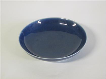 Appraisal: Chinese blue and iron red porcelain dishrubbed marks