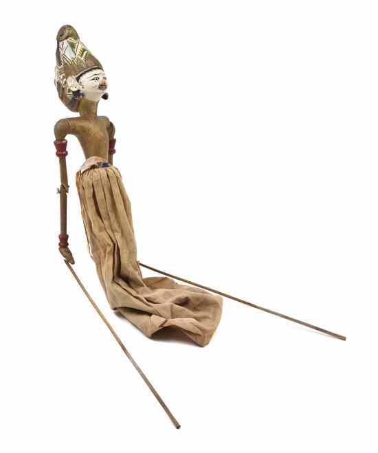 Appraisal: An Indonesian Wood Puppet the figure depicted with a polychrome