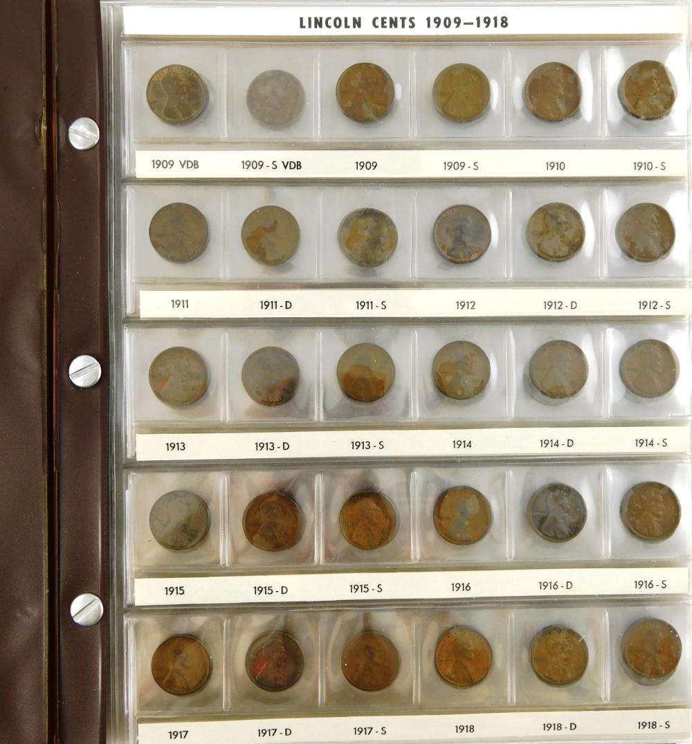 Appraisal: COINS Album of Lincoln Cents to -P Complete by date