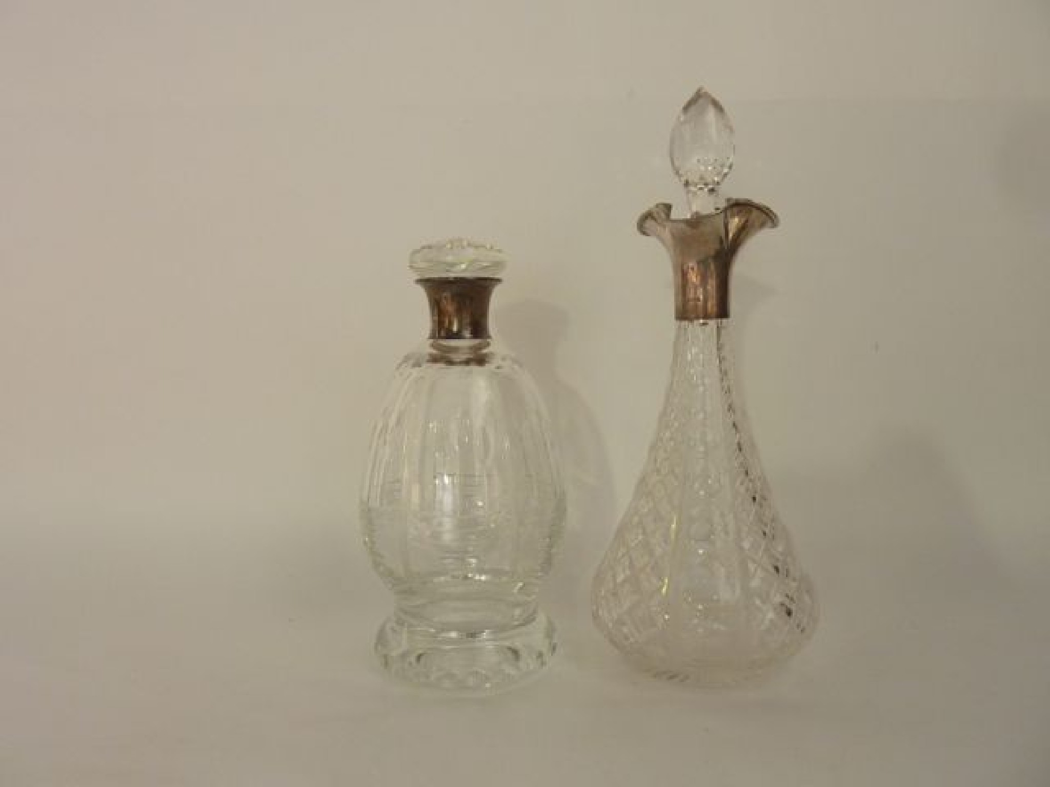 Appraisal: An Edwardian silver-mounted glass decanter Gilbert Spurrier Birmingham the tapering