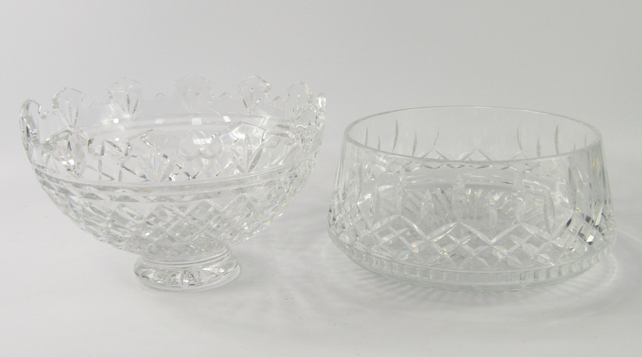 Appraisal: A Waterford cut glass fruit bowl cm diameter and a