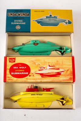 Appraisal: A Sutcliffe Seawolf atomic yellow submarine and a Sutcliffe Unda-Wunda