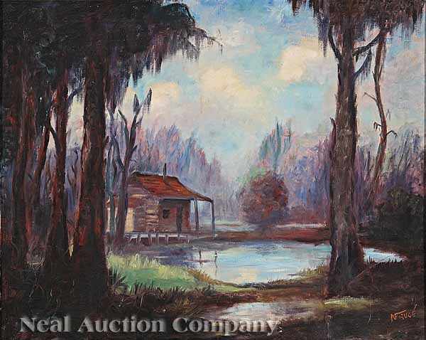 Appraisal: Nestor Hippoyle Frug American Louisiana b Cabin Among the Cypress