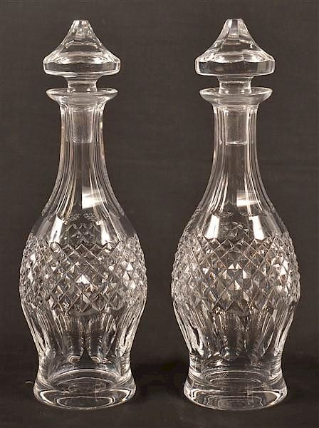 Appraisal: Pair of Waterford Cut Crystal Decanters Pair of Waterford Cut