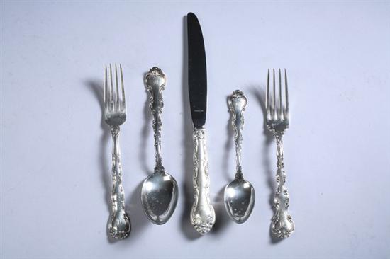 Appraisal: -PIECE GORHAM STERLING SILVER PARTIAL FLATWARE SERVICE Strasbourg pattern Including