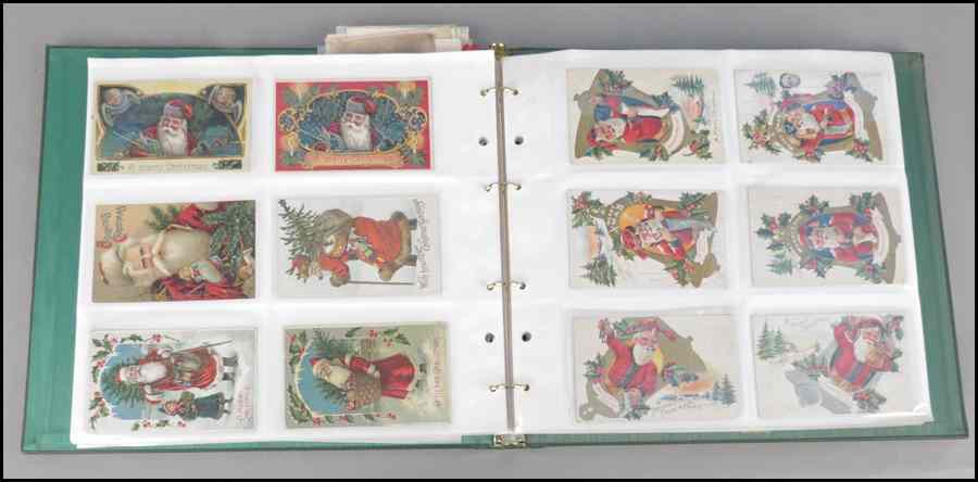 Appraisal: COLLECTION OF SANTA POSTCARDS In vinyl bound album Condition No