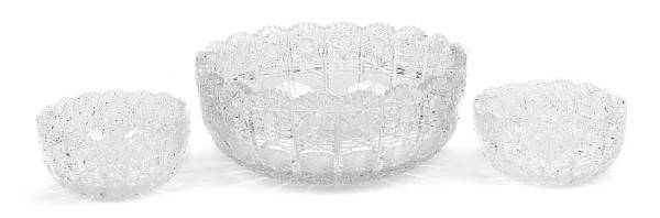 Appraisal: A group of three graduated cut glass bowls together with