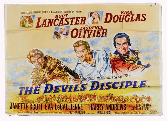 Appraisal: THE DEVIL'S DISCIPLE United Artists comedy starring Kirk Douglas and