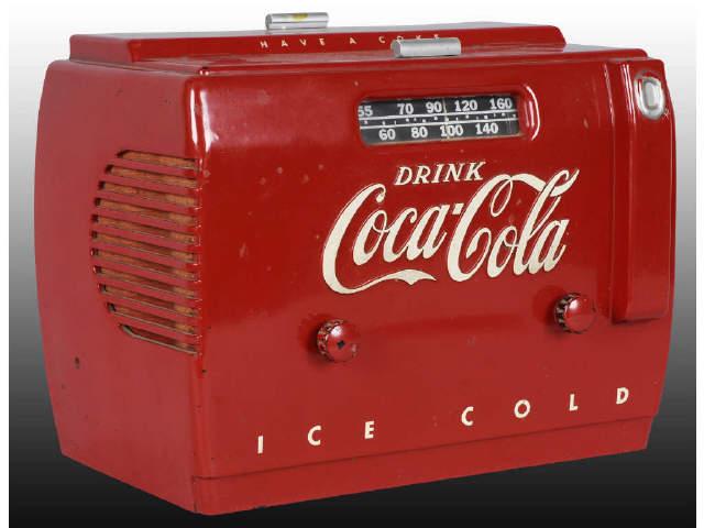 Appraisal: Coca-Cola Cooler Radio Description s Does not light up on