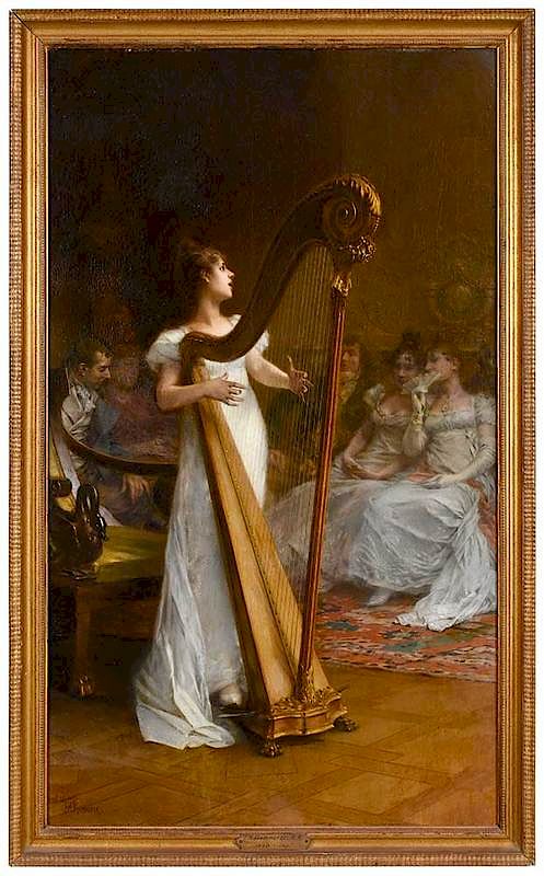 Appraisal: Frederick Hendrik Kaemmerer Holland France - The Harp Player signed