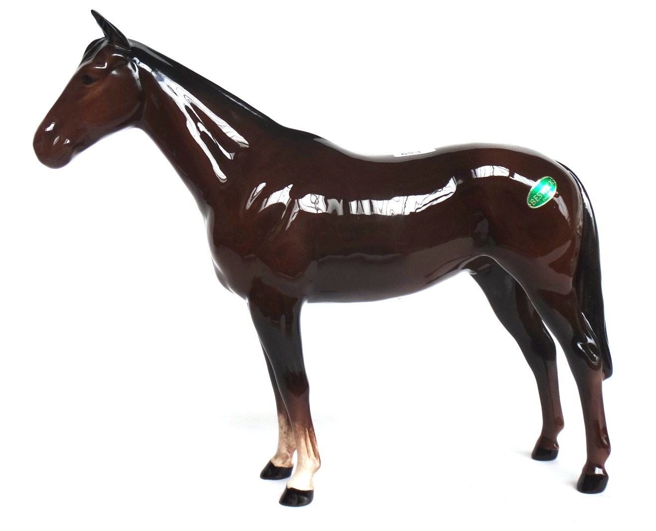 Appraisal: A Beswick shire horse matt finish two Beswick brown gloss