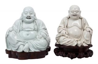 Appraisal: A PAIR OF DEHUA FIGURES OF BUDAI QING DYNASTY -